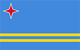 Abbild der Flagge von Aruba