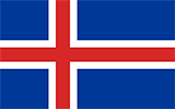 Abbild der Flagge von Island