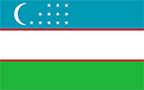 Abbild der Flagge von Usbekistan